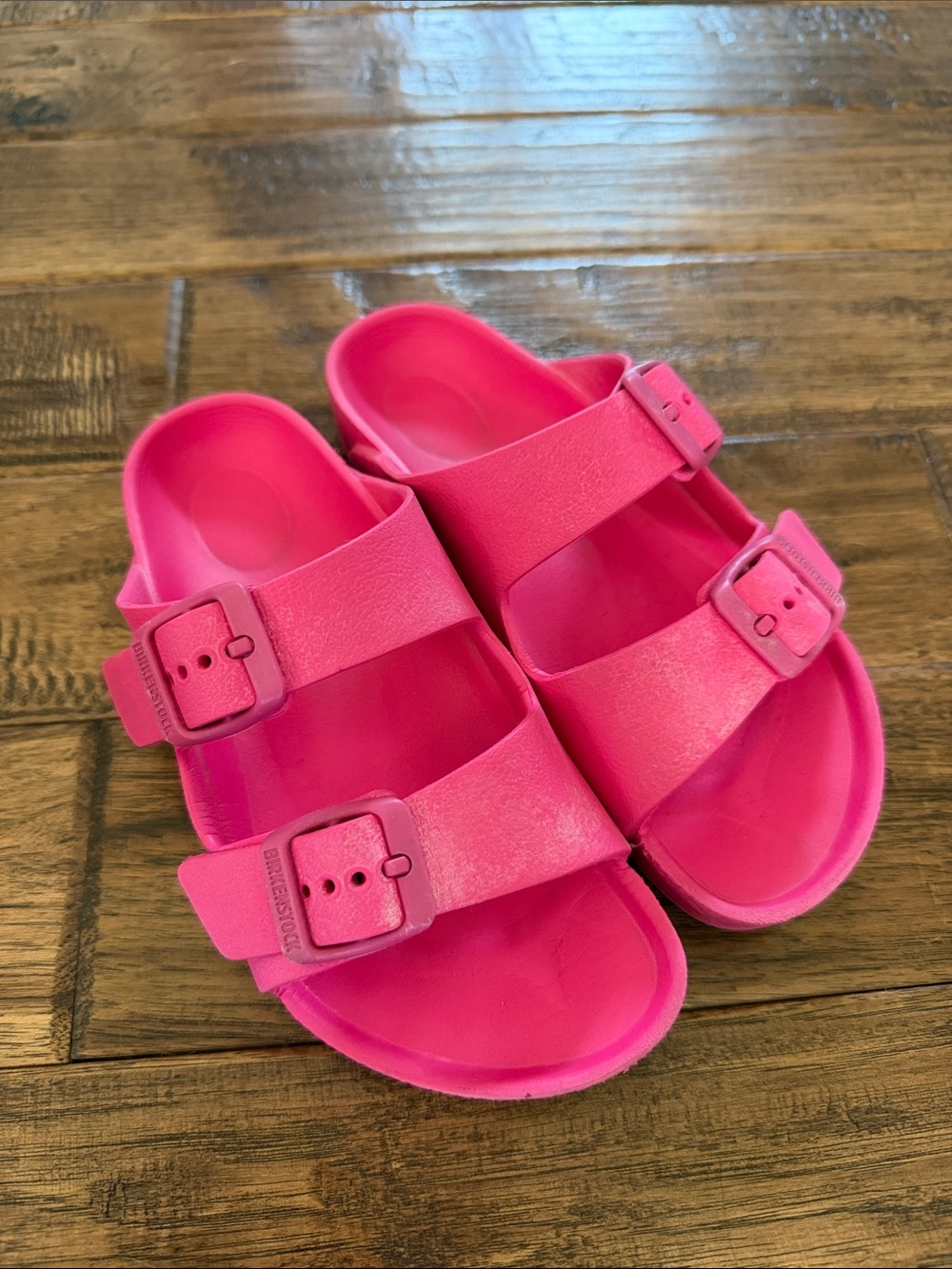 Birkenstock Girls EVA Arizona Slides Sandals Hot Pink size US 12 EU 30